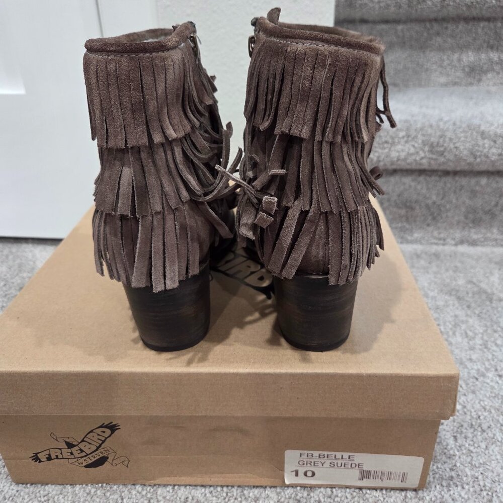 Freebird by Steven OG Gray Suede Belle Bootie, Size 10 - Picture 3 of 9